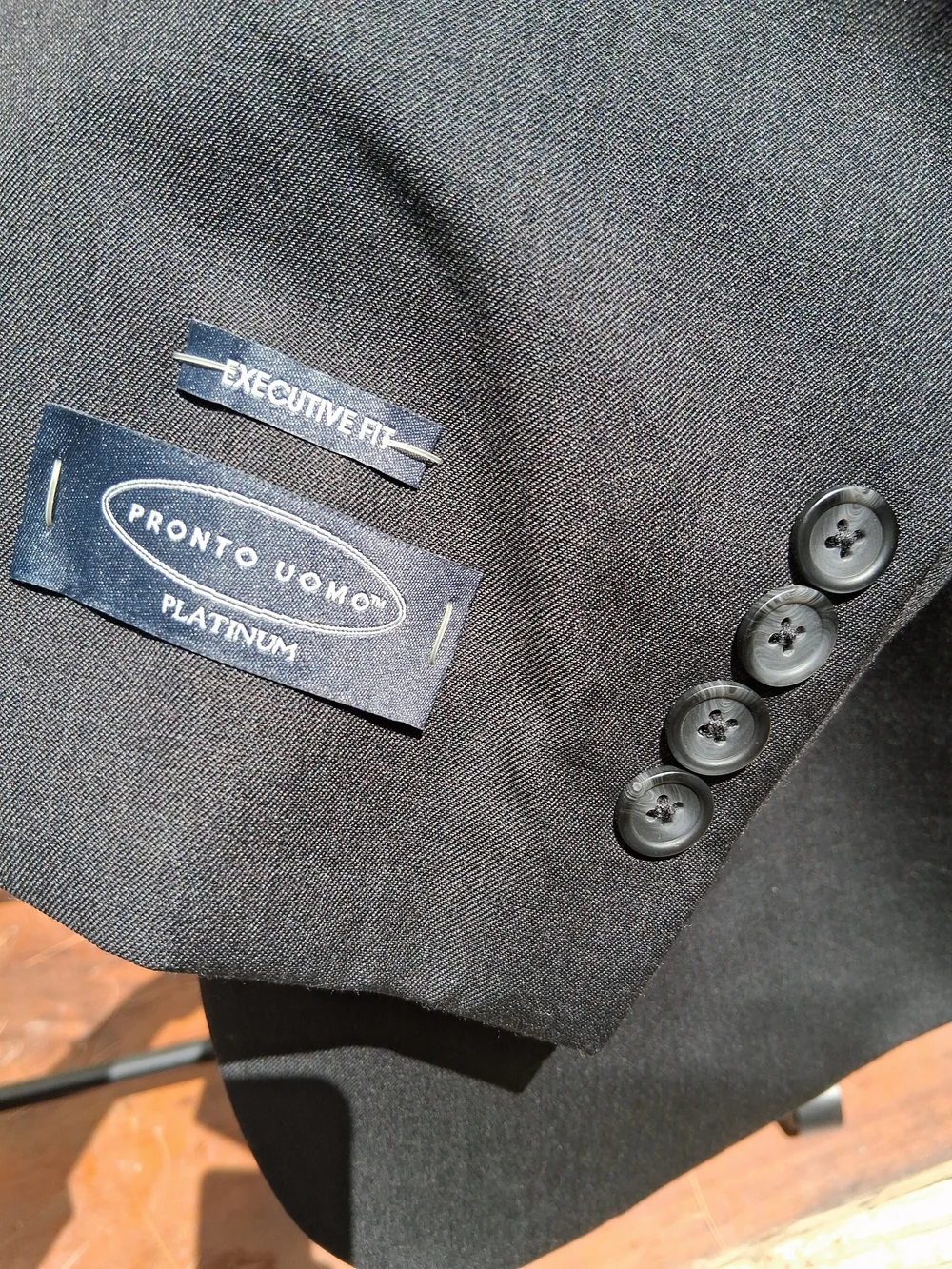 Pronto Uomo Black Platinum Executive Fit Men’s Suit Jacket Size 50 Long NWT